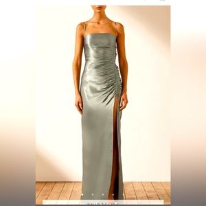 SHONA JOY LA LUNE Ruched SAGE Dress